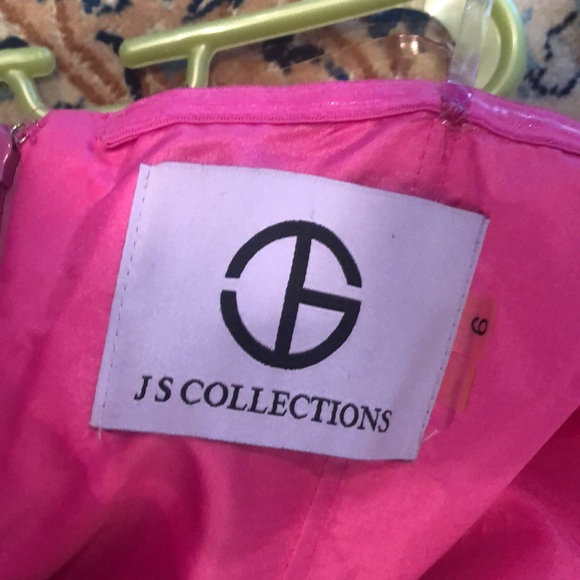 Pink ruched tulle trumpet gown - Picture 7 of 7